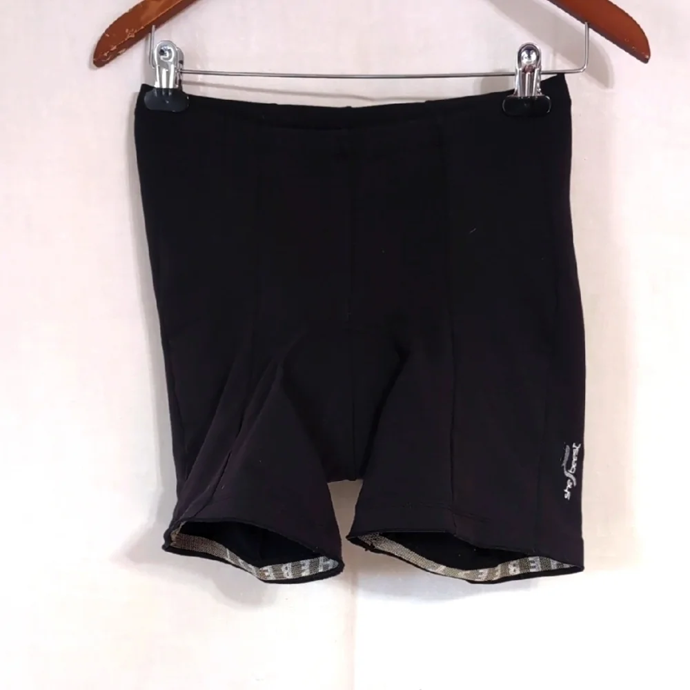 Shebeest Black High Rise Padded Bicycle Shorts Size Large